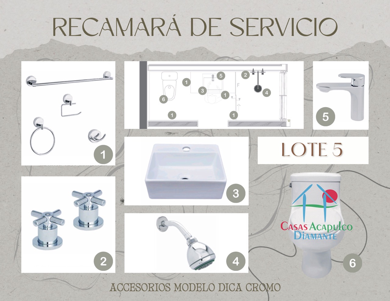 Paradiso Residences Ensueño 5 - Modelo accesorios baños 6